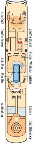 Deck plan for Lido Deck