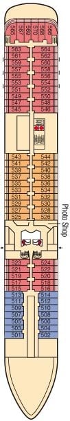 Deck plan for Pazifik Deck