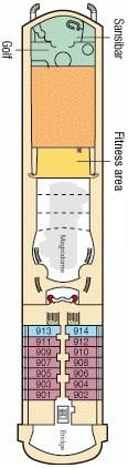Deck plan for Bellevue Deck