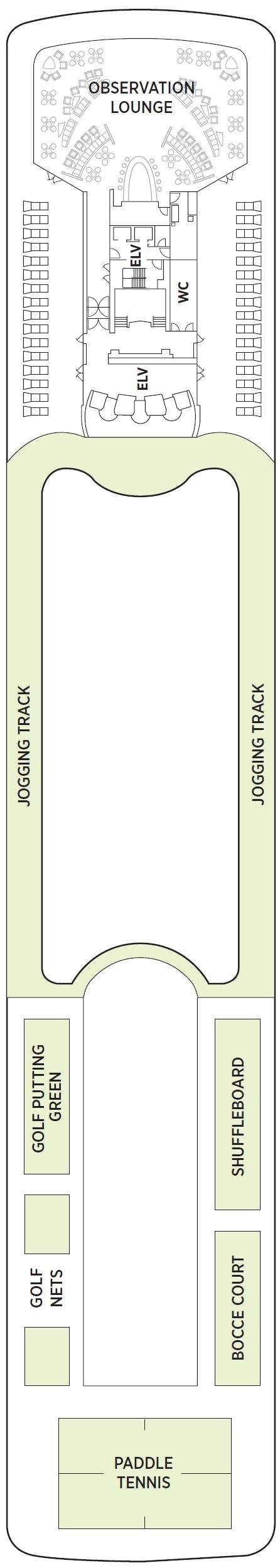 Deck plan for Deck 12