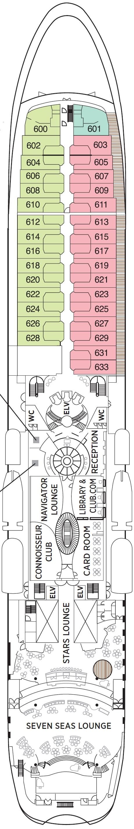 Deck plan for Deck 6