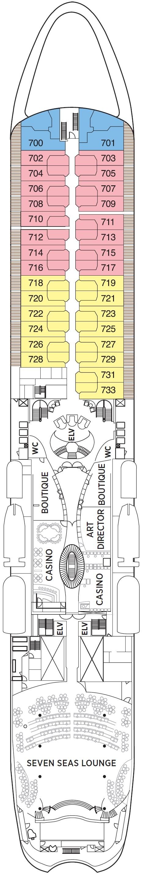 Deck plan for Deck 7