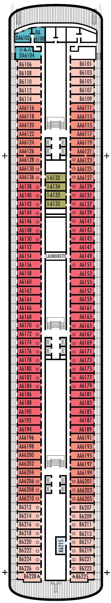 Deck plan for Verandah Deck