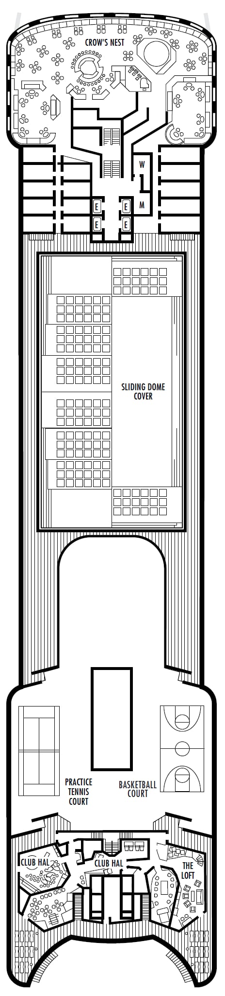 Deck plan for Sports Deck