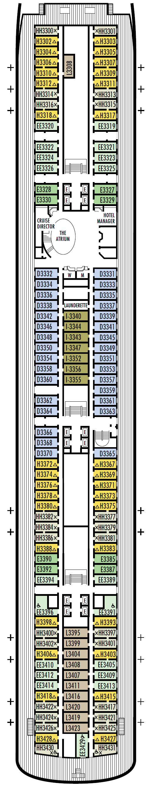 Deck plan for Lower Promenade