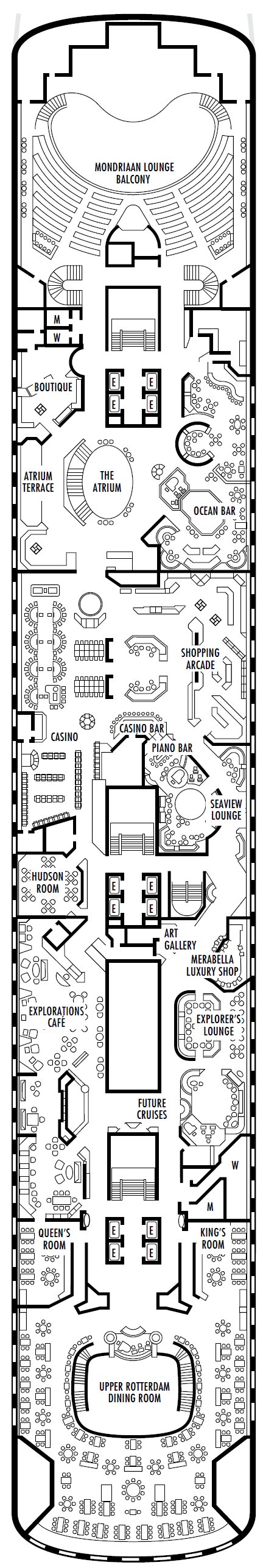 Deck plan for Upper Promenade