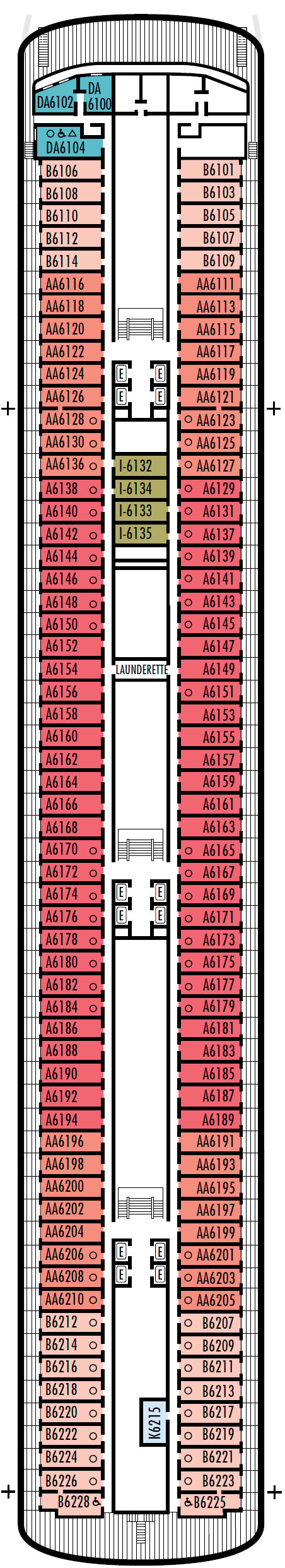 Deck plan for Verandah Deck
