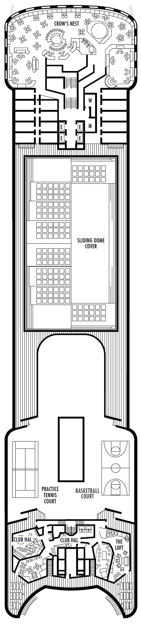 Deck plan for Sports Deck