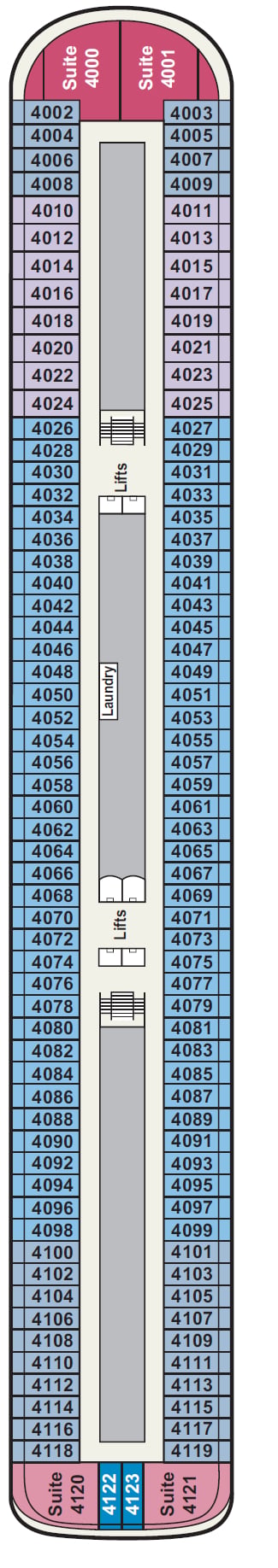 Deck plan for Deck 4