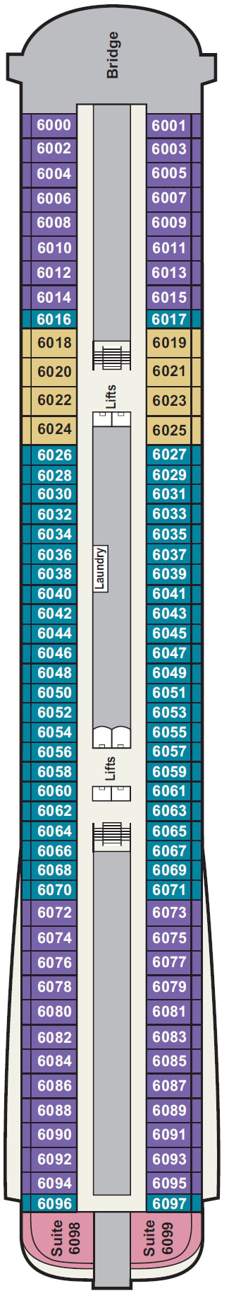 Deck plan for Deck 6