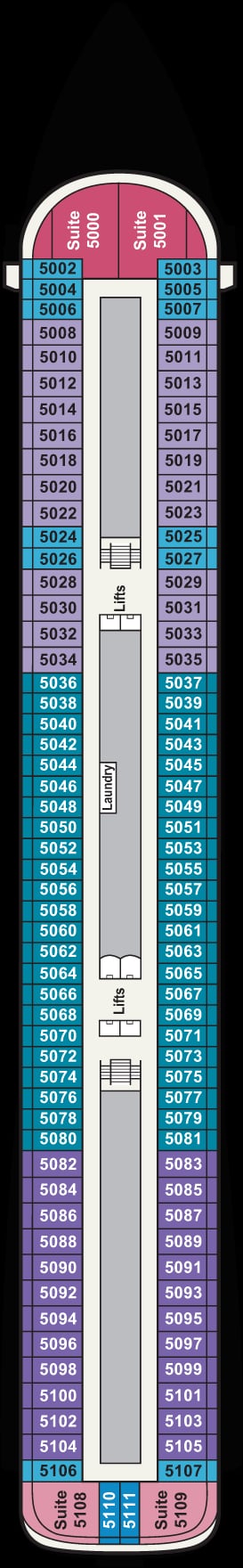 Deck plan for Deck 5