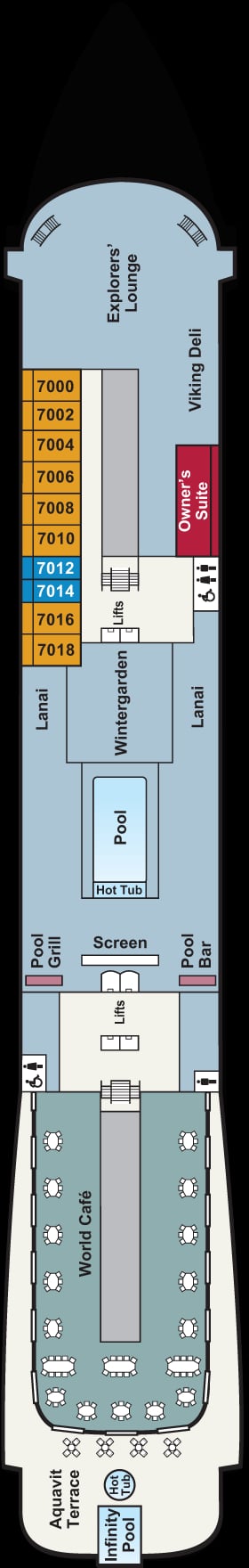 Deck plan for Deck 7