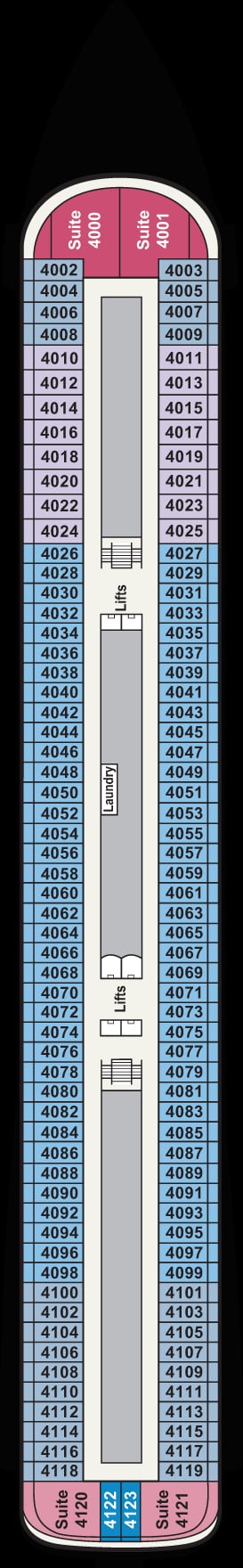 Deck plan for Deck 4