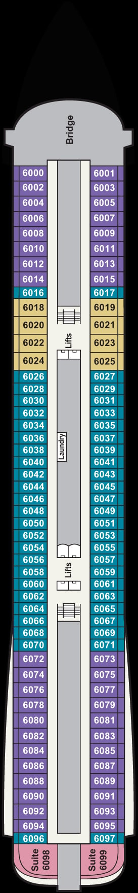 Deck plan for Deck 6