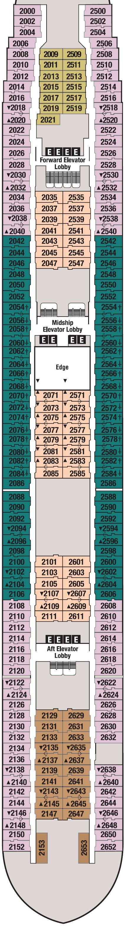 Deck plan for Deck 2