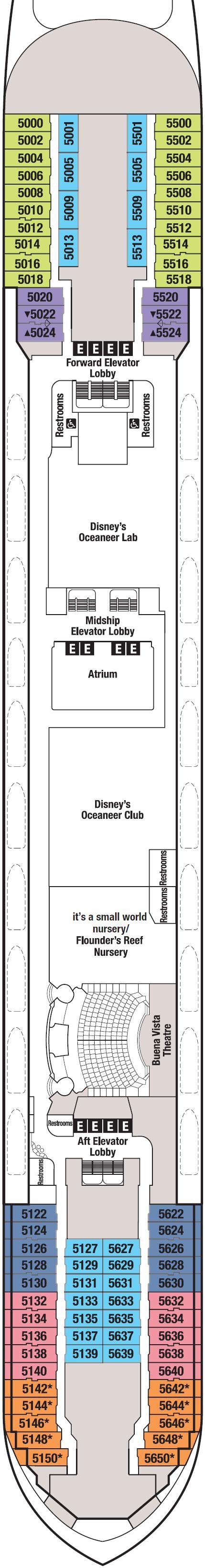 Deck plan for Deck 5