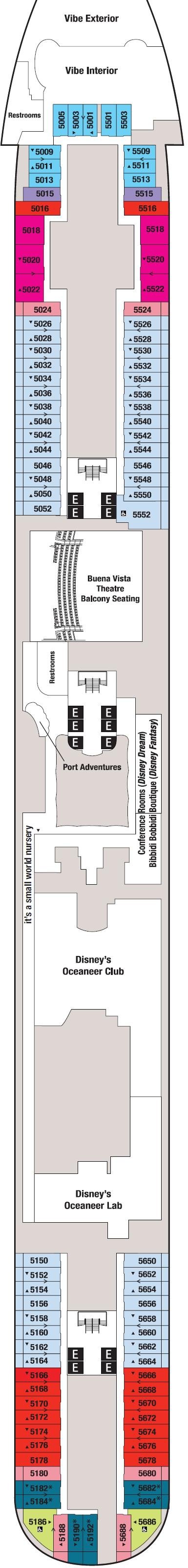 Deck plan for Deck 5
