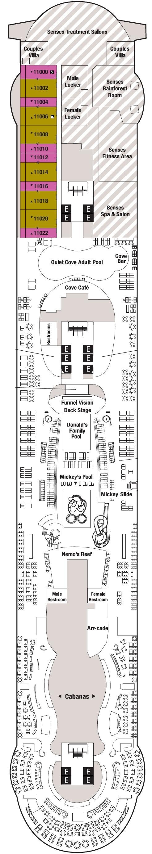 Deck plan for Deck 11