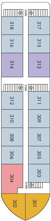 Deck plan for Sun Deck