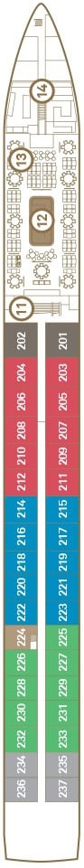 Deck plan for Sapphire Deck