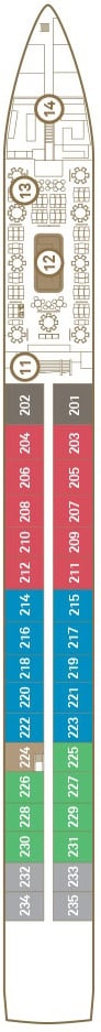 Deck plan for Sapphire Deck