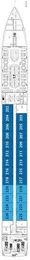 Deck plan for Sapphire Deck
