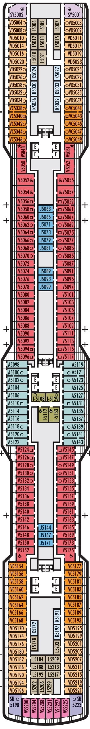 Deck plan for Gershwin Deck
