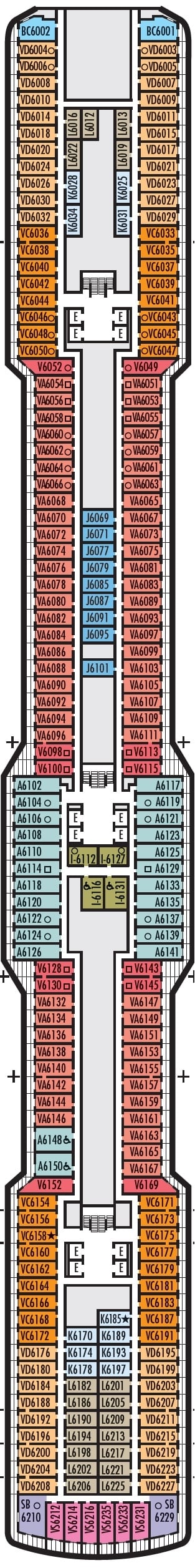 Deck plan for Mozart Deck
