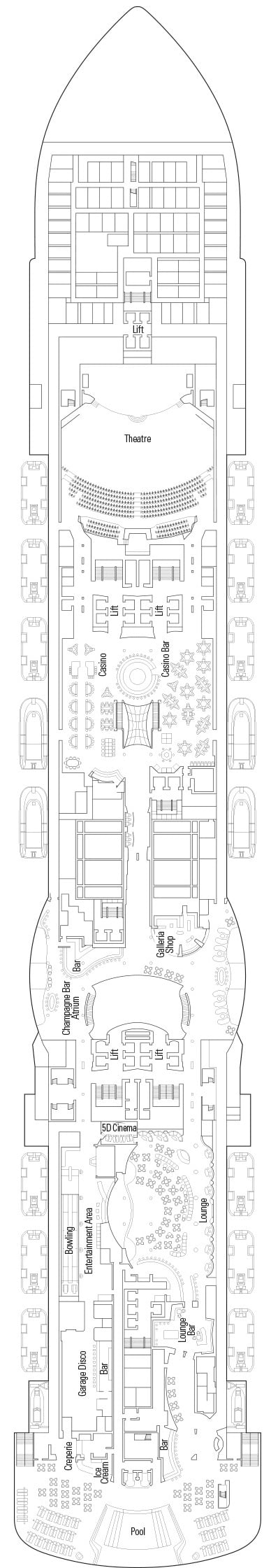 Deck plan for Deck 7 - Indian Ocean 