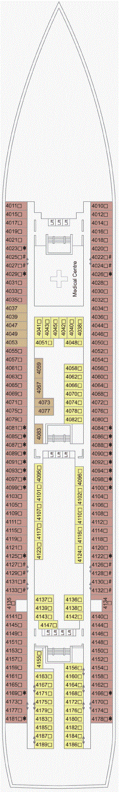 Deck plan for Deck 4
