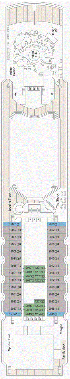 Deck plan for Deck 12