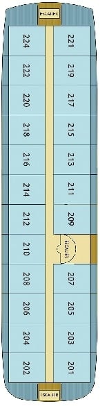 Deck plan for Upper Deck