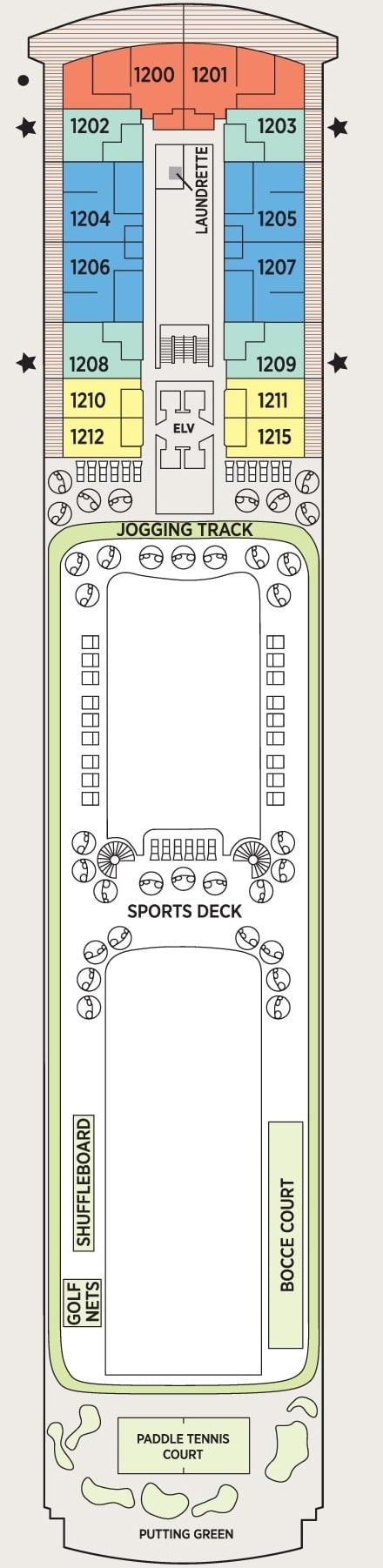 Deck plan for Deck 12