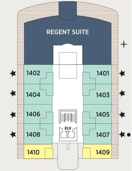 Deck plan for Deck 14
