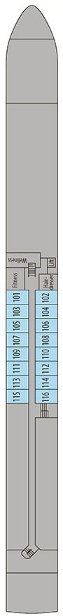 Deck plan for Emerald Deck