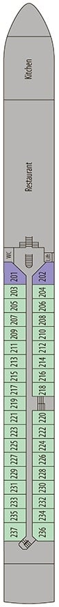 Deck plan for Ruby Deck