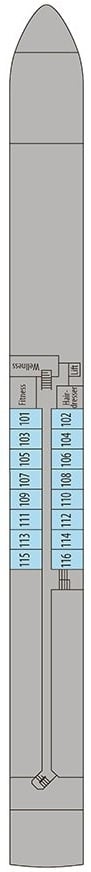 Deck plan for Emerald Deck