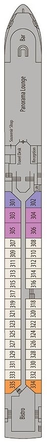 Deck plan for Diamond Deck