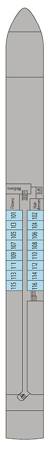 Deck plan for Emerald Deck