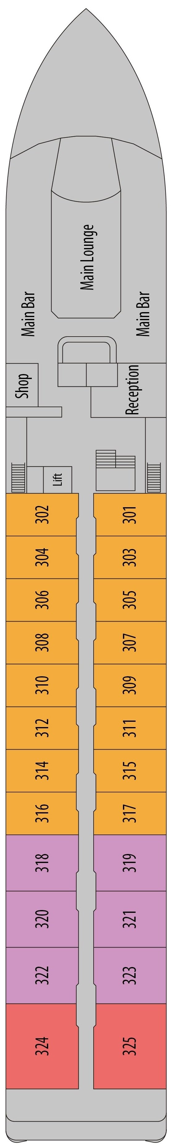 Deck plan for Upper Deck