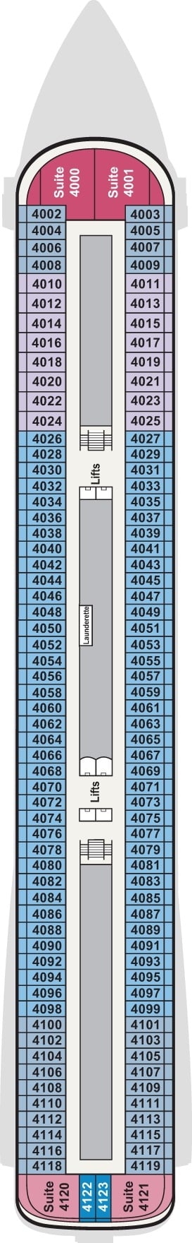 Deck plan for Deck 4