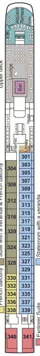 Deck plan for Upper Deck