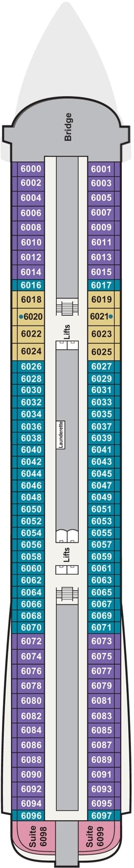 Deck plan for Deck 6