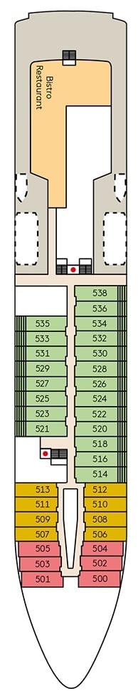 Deck plan for Deck 5