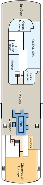 Deck plan for Deck 8