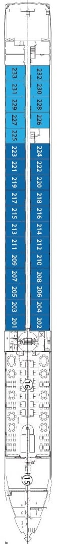 Deck plan for Sapphire Deck