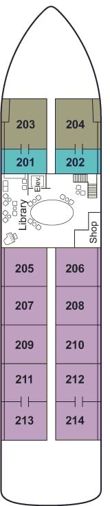Deck plan for Middle Deck