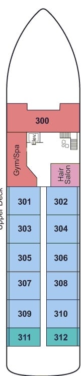 Deck plan for Upper Deck