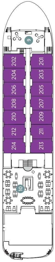 Deck plan for Vista Deck