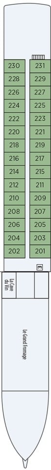 Deck plan for Medoc Deck